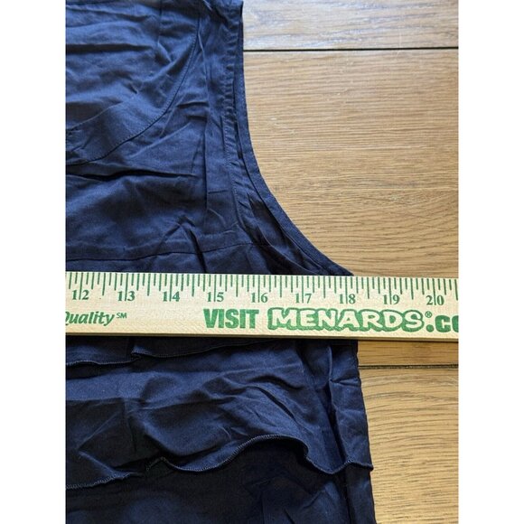 ANN TAYLOR LOFT Women Tiered Blue Ruffle Front Tank Top Sleeveless Small NWT - Picture 7 of 13